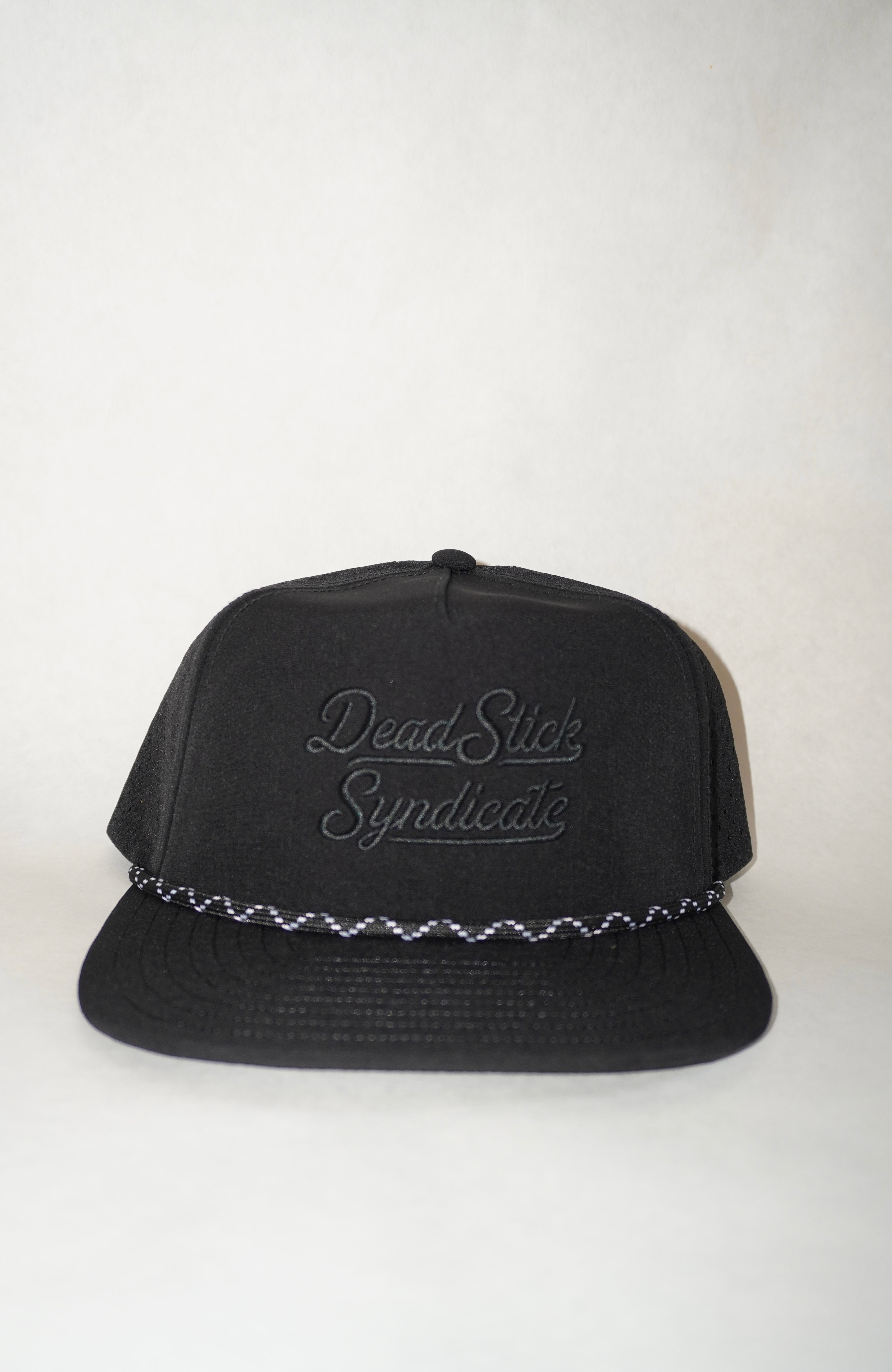 DeadStick Syndicate Rope Snapback Hat - Blackout